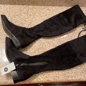 Over the knee black boots size 8 NWT